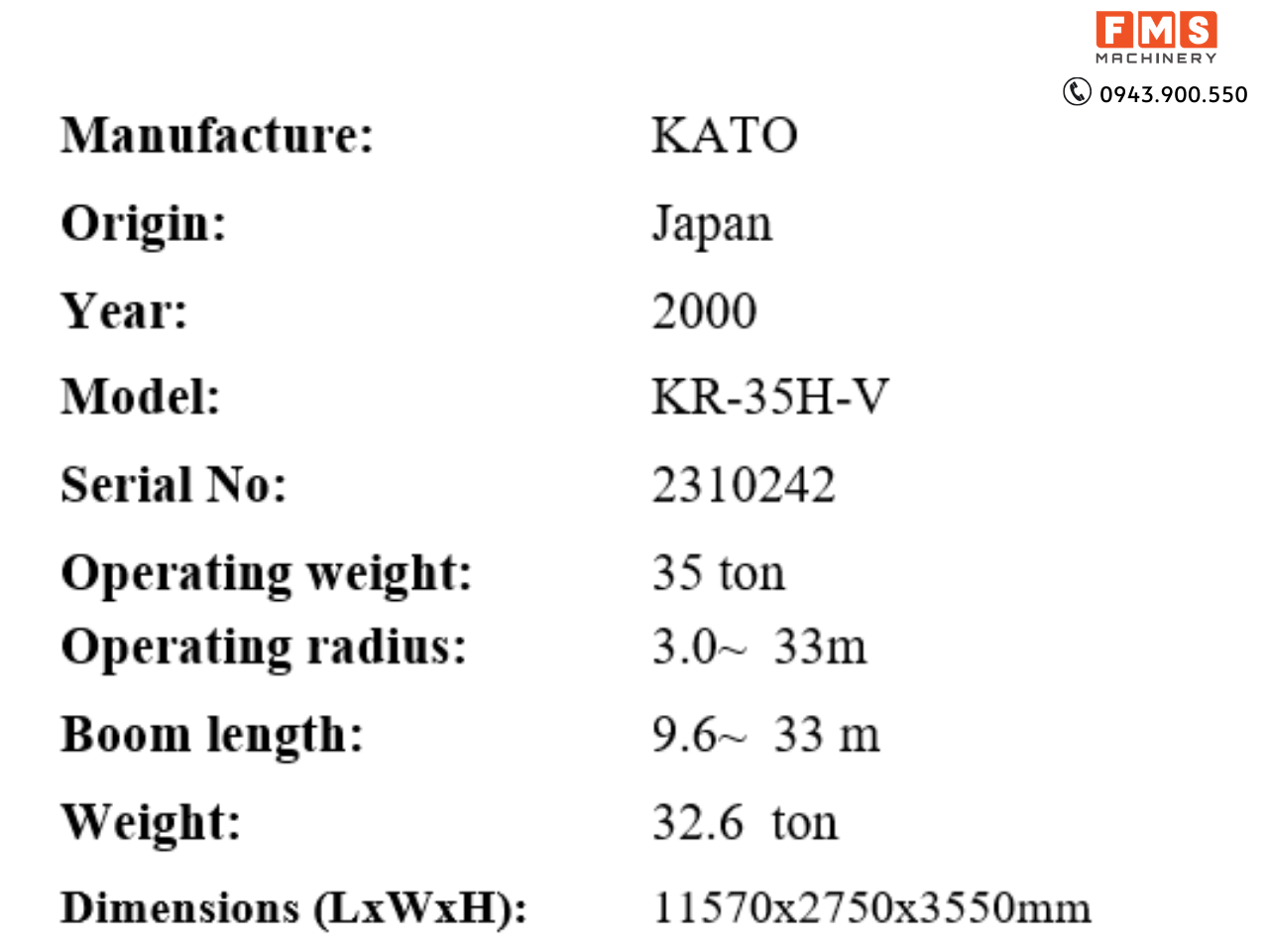 CẨU LỐP 35 TẤN  KATO KR-35H-V 
