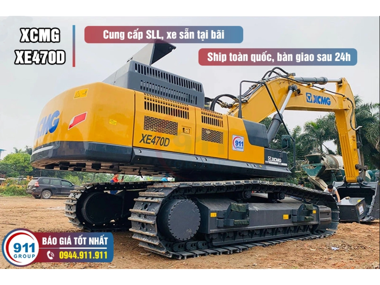 Máy xúc đào gầu 2,5 m3 bánh xích XCMG 