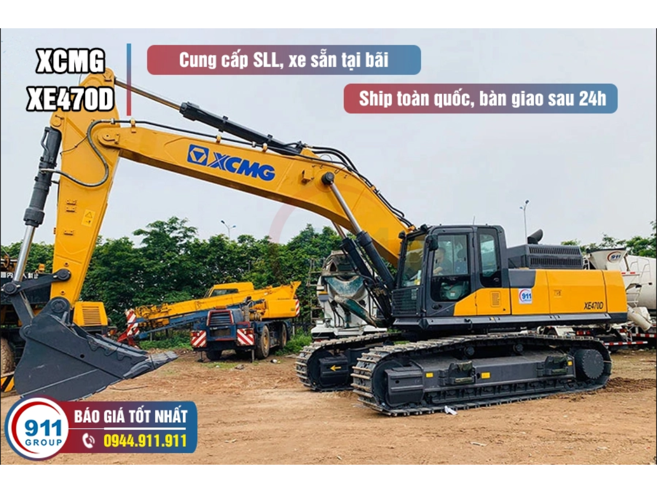 Máy xúc đào gầu 2,5 m3 bánh xích XCMG 